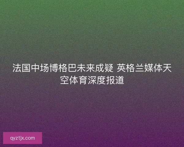 法国中场博格巴未来成疑 英格兰媒体天空体育深度报道
