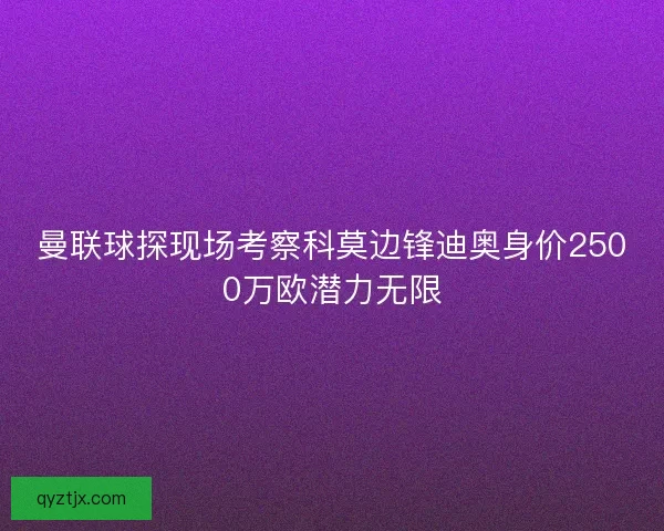 曼联球探现场考察科莫边锋迪奥身价2500万欧潜力无限